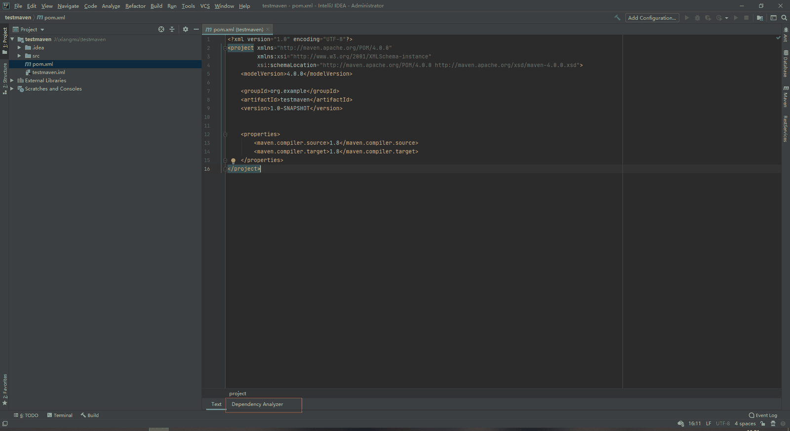 pom.xml 右键 Dependency Analyzer 面板展示依赖树
