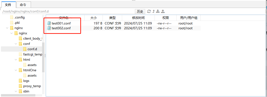 conf.d 目录里的站点配置文件