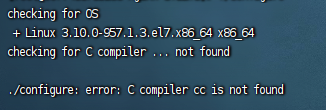 configure 报 C compiler cc is not found